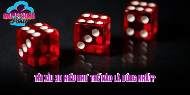 Tài xỉu 3D hiểu như thế nào là đúng nhất?